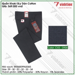 Quần Kaki 0Ly Nam Dãn Cotton Classic Vĩnh Tiến 569-CV2-D926