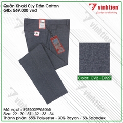 Quần Kaki 0Ly Nam Dãn Cotton Classic Vĩnh Tiến 569-CV2-D927