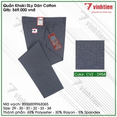 Quần Kaki 0Ly Nam Dãn Cotton Classic Vĩnh Tiến 569-CV2-D954