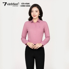 Áo Sơ Mi Nữ Dài Tay Vải Bamboo Slimfit 355 Vĩnh Tiến - HM-A011