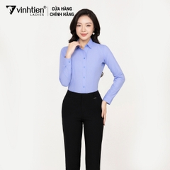 Áo Sơ Mi Nữ Dài Tay Vải Cotton Pha Slimfit 325 Vĩnh Tiến - FK-A110