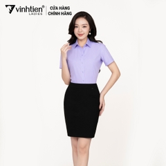 Áo Sơ Mi Nữ Ngắn Tay Vải Cotton Pha Slimfit 305 Vĩnh Tiến - FK-A113