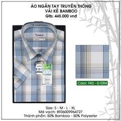 Áo Sơ Mi Ngắn Tay Caro Bamboo Regular Fit 445 Vĩnh Tiến - Nhiều Màu