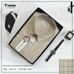 Áo Sơ Mi Ngắn Tay Bigsize Caro Bamboo Regular Fit 376 Vĩnh Tiến - Nhiều Màu