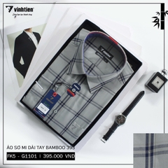 Áo Sơ Mi Dài Tay Caro Bamboo Regular Fit 395 Vĩnh Tiến - Nhiều màu