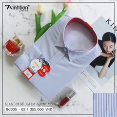 Áo Sơ Mi Nữ Dài Tay Vải Kẻ Bamboo Slimfit 355 Vĩnh Tiến - Nhiều Màu