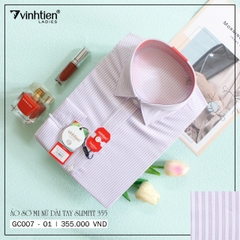 Áo Sơ Mi Nữ Dài Tay Vải Kẻ Bamboo Slimfit 355 Vĩnh Tiến - Nhiều Màu