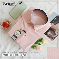 Áo Sơ Mi Nữ Ngắn Tay Vải Bamboo Slimfit 369 Vĩnh Tiến - Áo Giấu Cúc - Nhiều Màu