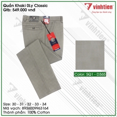 Quần KaKi 0Ly Trung Niên Classic 549 Vĩnh Tiến - SQ1-D365