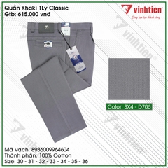 Quần KaKi 1Ly Trung Niên Classic 615 Vĩnh Tiến - Nhiều Màu