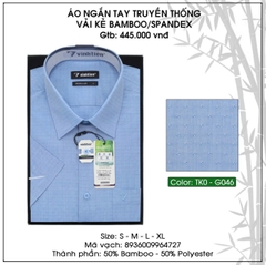 Áo Sơ Mi Ngắn Tay Vải Bamboo-Spandex Regular Fit 445 Vĩnh Tiến - Nhiều Màu