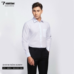 Áo Sơ Mi Trắng Trơn Dài Tay Slimfit 369 Vĩnh Tiến - LT3-G800