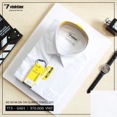Áo Sơ Mi Dài Tay Slimfit Tencel 370 Vĩnh Tiến - TT3-GA01 - Trắng