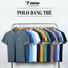 Áo Thun Polo Dáng Trẻ 299 Vĩnh Tiến - Nhiều Màu - ( 1 Viền )