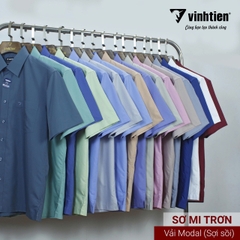 Áo Sơ Mi Màu Ngắn Tay Bigsize Modal Regular 345 Vĩnh Tiến - Nhiều Màu