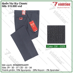 Quần Tây 0ly Classic 515 Vĩnh Tiến - Nhiều Màu
