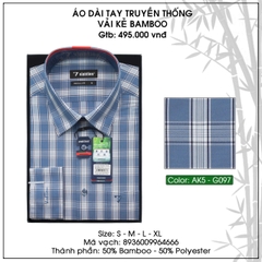 Áo Sơ Mi Dài Tay Caro Bamboo Regular Fit 495 Vĩnh Tiến - Nhiều màu