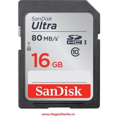 Thẻ nhớ SanDisk SDHC Ultra 16GB Class 10 80mb/s