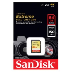 Thẻ nhớ Sandisk SDXC Extreme 64GB 150MB/s