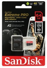 Thẻ nhớ Sandisk microSDXC A2 170/90 MB/s 64GB  Extreme Pro
