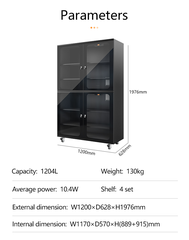 Tủ chống ẩm cao cấp Lenthem DT-1250D, Đèn Led, Chính hãng, Có CO/CQ/VAT