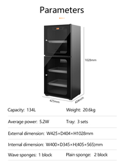Tủ chống ẩm cao cấp Lenthem DT-150D, Đèn Led, Chính hãng, Có CO/CQ/VAT