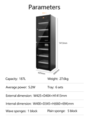 Tủ chống ẩm cao cấp Lenthem DT-210D, Đèn Led, Chính hãng, Có CO/CQ/VAT