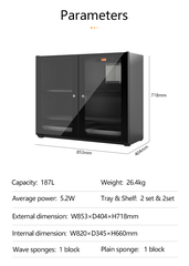 Tủ chống ẩm cao cấp Lenthem DT-210WD, Đèn Led, Chính hãng, Có CO/CQ/VAT