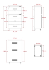 Tủ chống ẩm Cao cấp Huitong DHC-1000 (1000L)