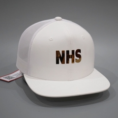 Nón Snapback NHS Full Trắng Lưới Bản Cao Cấp NHS Gold.