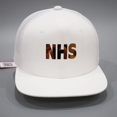 Nón Snapback NHS Full Trắng Lưới Bản Cao Cấp NHS Gold.