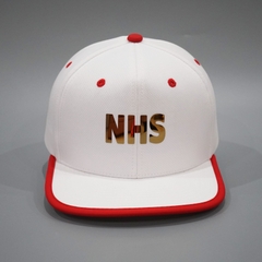 Nón Snapback NHS Trắng Viền Đỏ Phiên Bản NHS Gold.