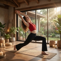 Bộ tập beYoga SET6129 - Áo Cổ yếm Khóa kéo & Quần loe Tôn dáng