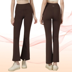 Bộ tập beYoga SET6129 - Áo Cổ yếm Khóa kéo & Quần loe Tôn dáng