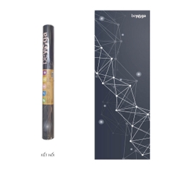 Thảm tập yoga du lịch cao su phủ nỉ 1mm beYoga