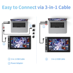 Bảng vẽ màn hình XP-PEN Artist PRO 16 CHIP X3 2 dial cảm ứng nghiêng 99% AdobeRGB