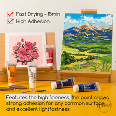 Sơn Acrylic Đậm Đặc MEEDEN Heavy Body Acrylic Paint Set 24/12/6 Tuýp 60ml