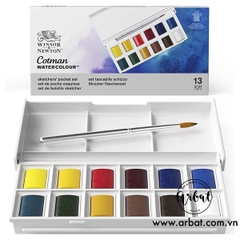 Màu nước Winsor & Newton Cotman - Set 12 Sketcher's Pocket Box