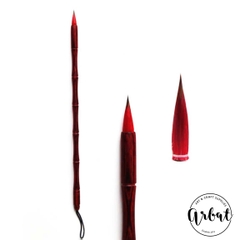 Cọ chép kinh, thư pháp Manh Tân