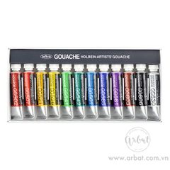 Set màu Gouache Holbein - 12 màu 5ml