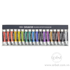Set màu Gouache Holbein - 18 màu 5ml
