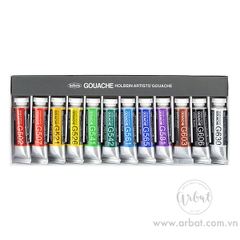 Set màu Gouache Holbein - 12 màu 15ml