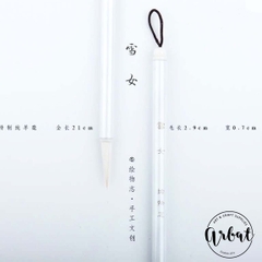 Cọ chép kinh, thư pháp Manh Tân