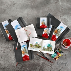 Sổ màu nước Hahnemuhle - Đỏ