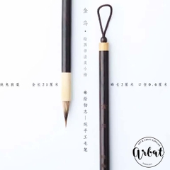 Cọ chép kinh, thư pháp Manh Tân