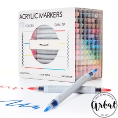 Bộ acrylic marker 2 đầu Meeden