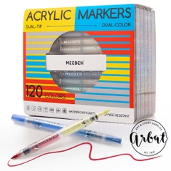 Bộ acrylic marker 2 đầu brush Meeden