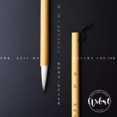 Cọ chép kinh, thư pháp Manh Tân