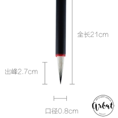 Cọ chép kinh, thư pháp Manh Tân