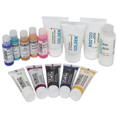 Set Golden Acrylic Explorer - 14 Colors&Mdiums